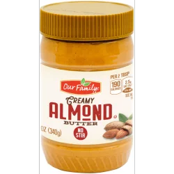 Our Family Almond Butter Creamy No Stir