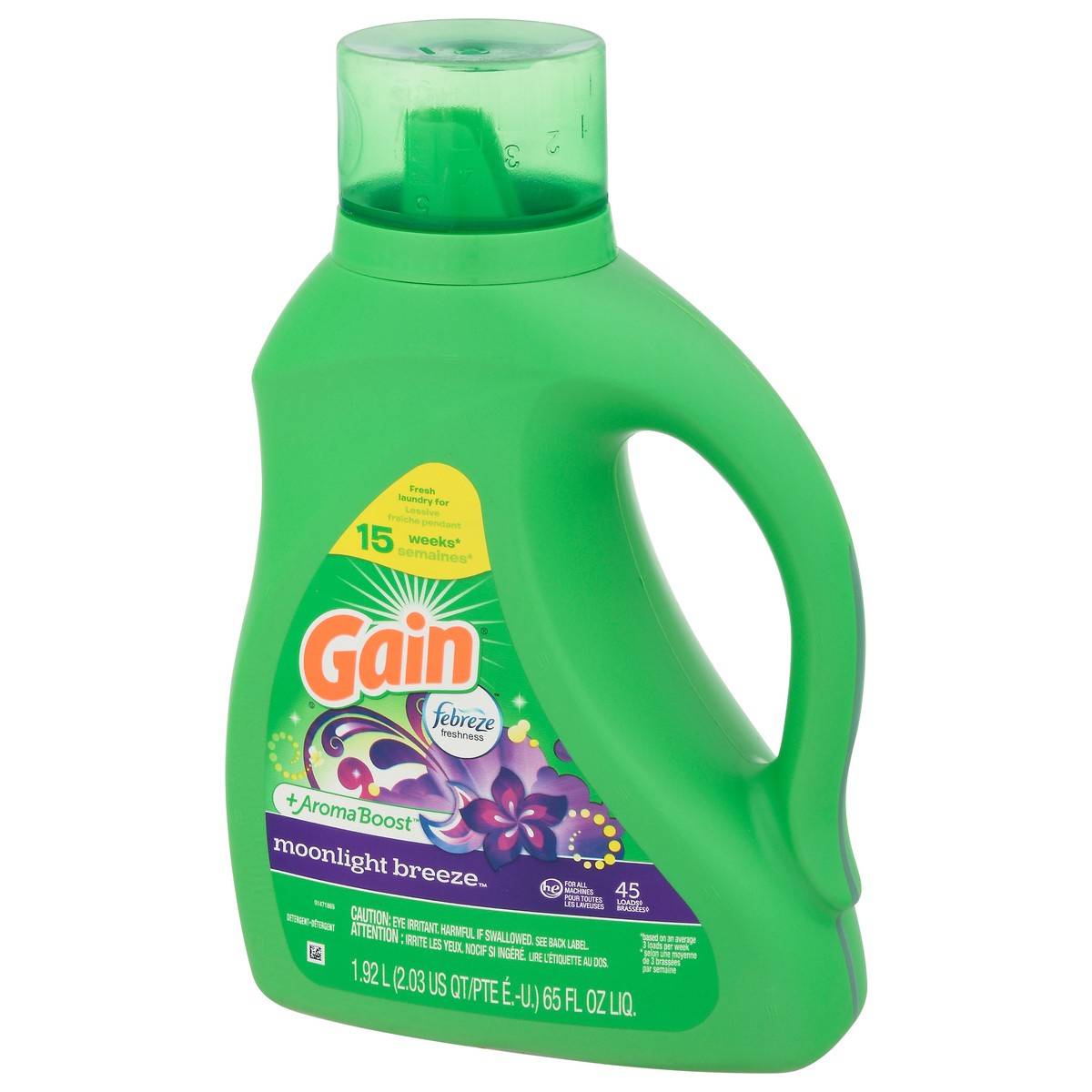 slide 10 of 10, Gain +Aroma Boost Moonlight Breeze Detergent 65 fl oz, 65 fl oz