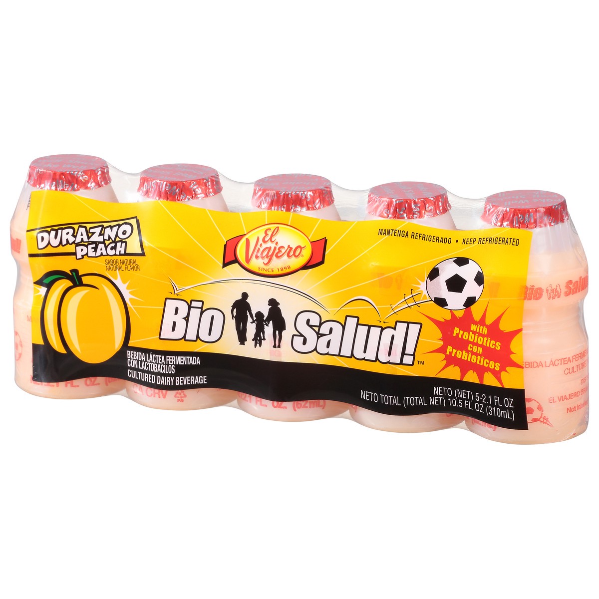 slide 8 of 12, El Viajero Peach Bio Salud Yogurt Drink - 10.5 fl oz, 10.5 fl oz