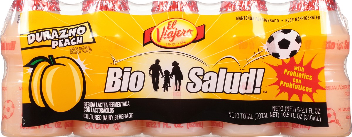 slide 11 of 12, El Viajero Peach Bio Salud Yogurt Drink - 10.5 fl oz, 10.5 fl oz