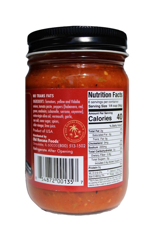 slide 3 of 3, Old Havana Foods Zesty Hot Cooking Sauce, 12 oz