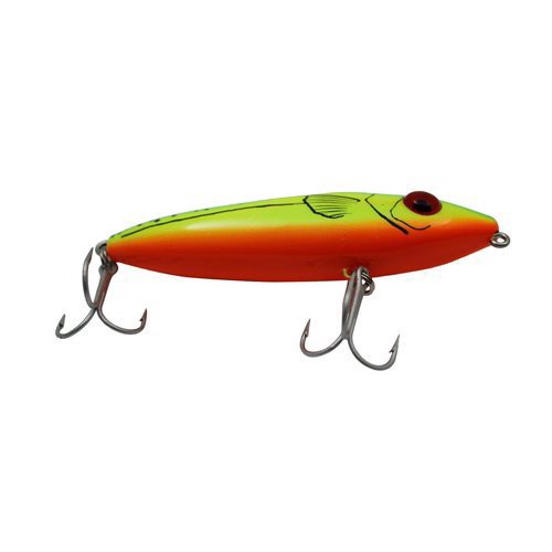 slide 1 of 1, MirrOlure She-Dog Blue/Orange/Yellow 4'' Lure, 1 ct