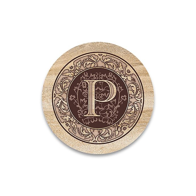 slide 1 of 1, Thirstystone Monogram Letter P'' Coasters'', 4 ct