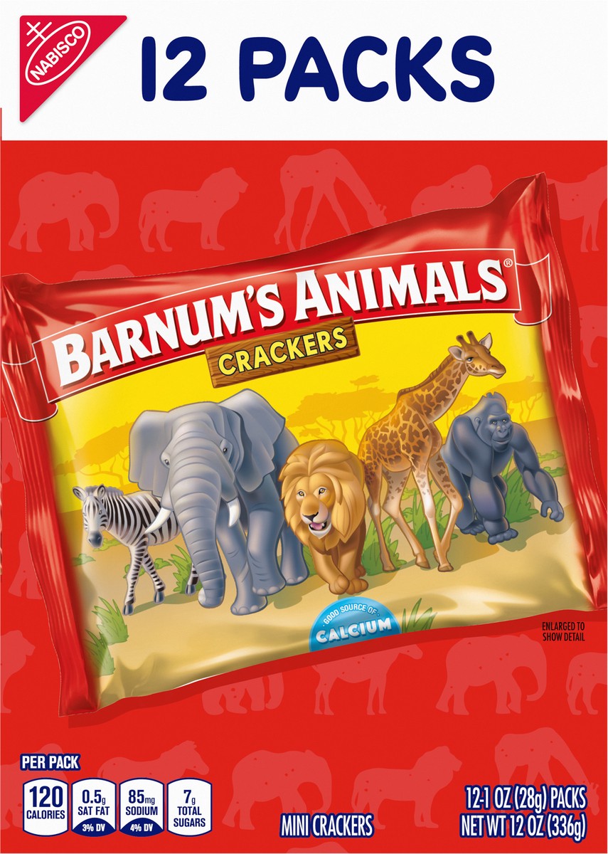 slide 4 of 9, Barnum's Animals Crackers Mini 12 - 1 oz Packs, 12 ct