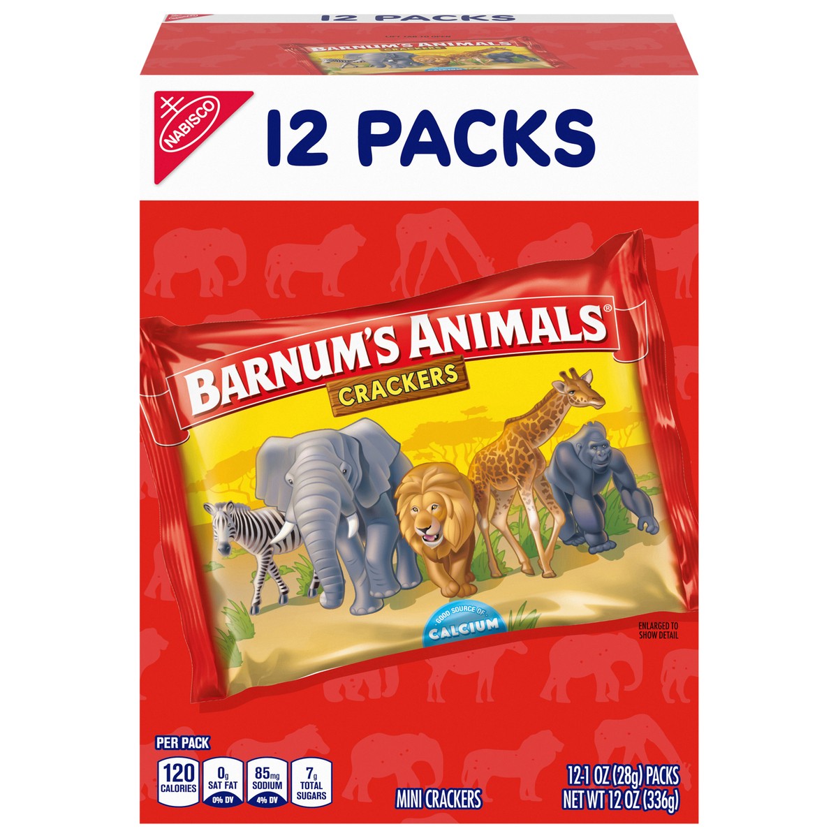 slide 1 of 9, Barnum's BARNUM'S Original Animal Crackers, Kids Snacks, 12 Snack Packs, 12 oz
