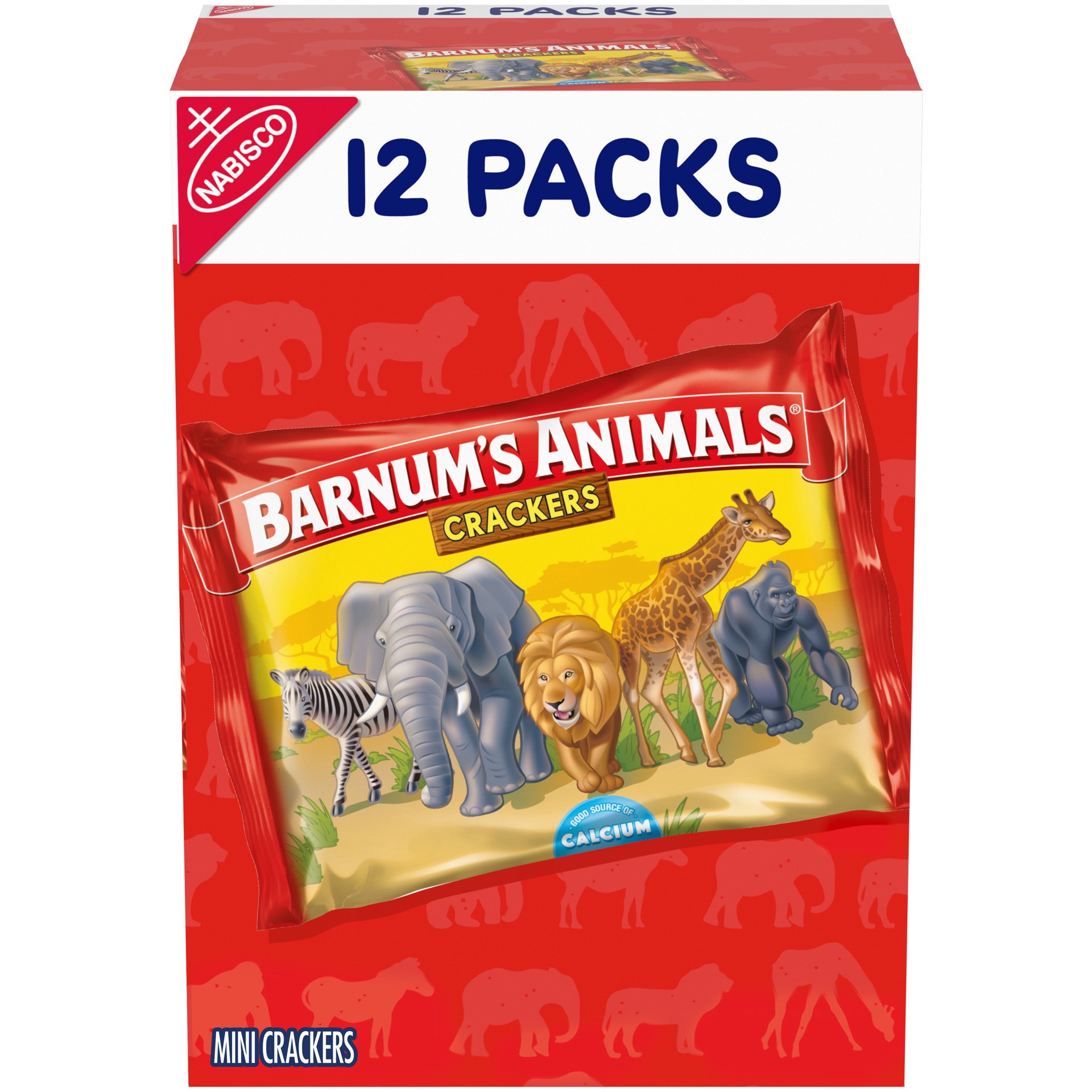 slide 1 of 9, Barnum's Original Animal Crackers, 12 Snack Packs, 12 oz