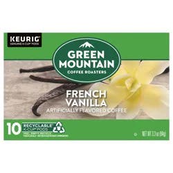 Green Mountain Coffee Roasters French Vanilla Coffee, Keurig Single-Serve K-Cup Pods, Light Roast, 10 Count