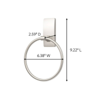 slide 10 of 17, 3M Command Bath Towel Ring Satin Nickel, 1 ct