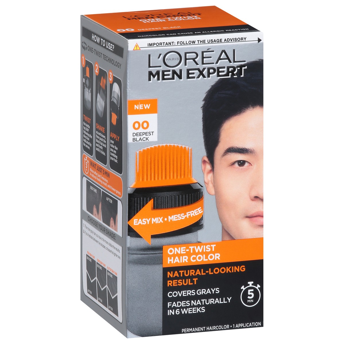 slide 4 of 9, L'Oréal Men's Expert One-Twist Permanent Hair Color, 1 ct