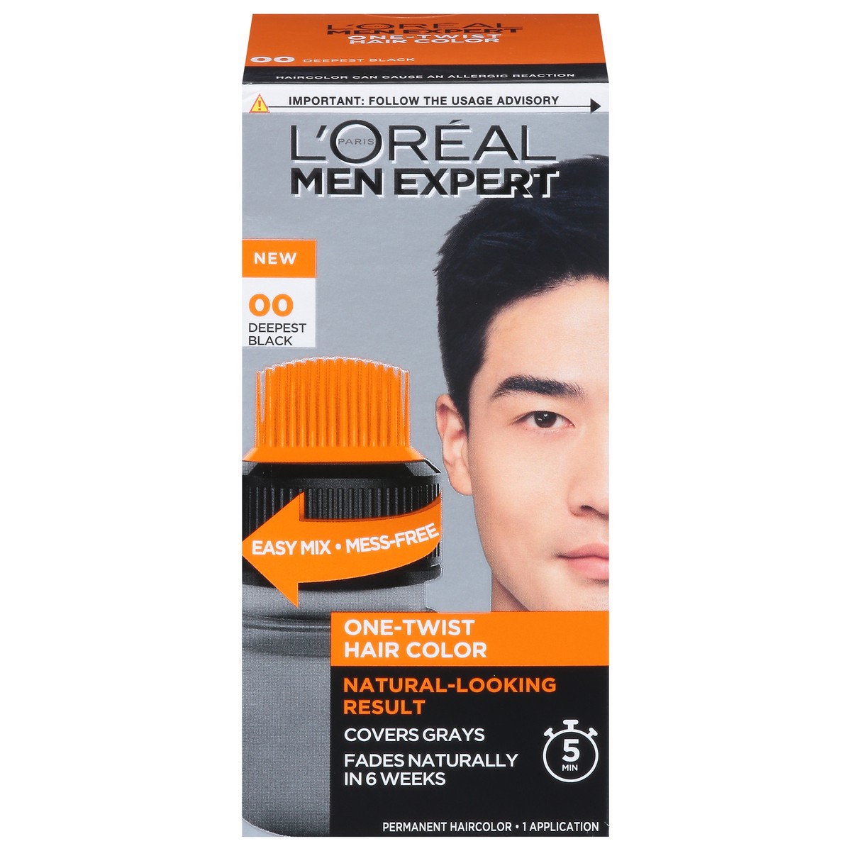 slide 1 of 9, L'Oréal Men's Expert One-Twist Permanent Hair Color, 1 ct