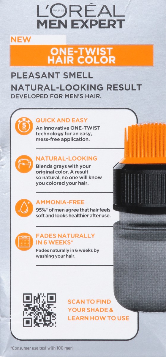 slide 7 of 9, L'Oréal Men's Expert One-Twist Permanent Hair Color, 1 ct
