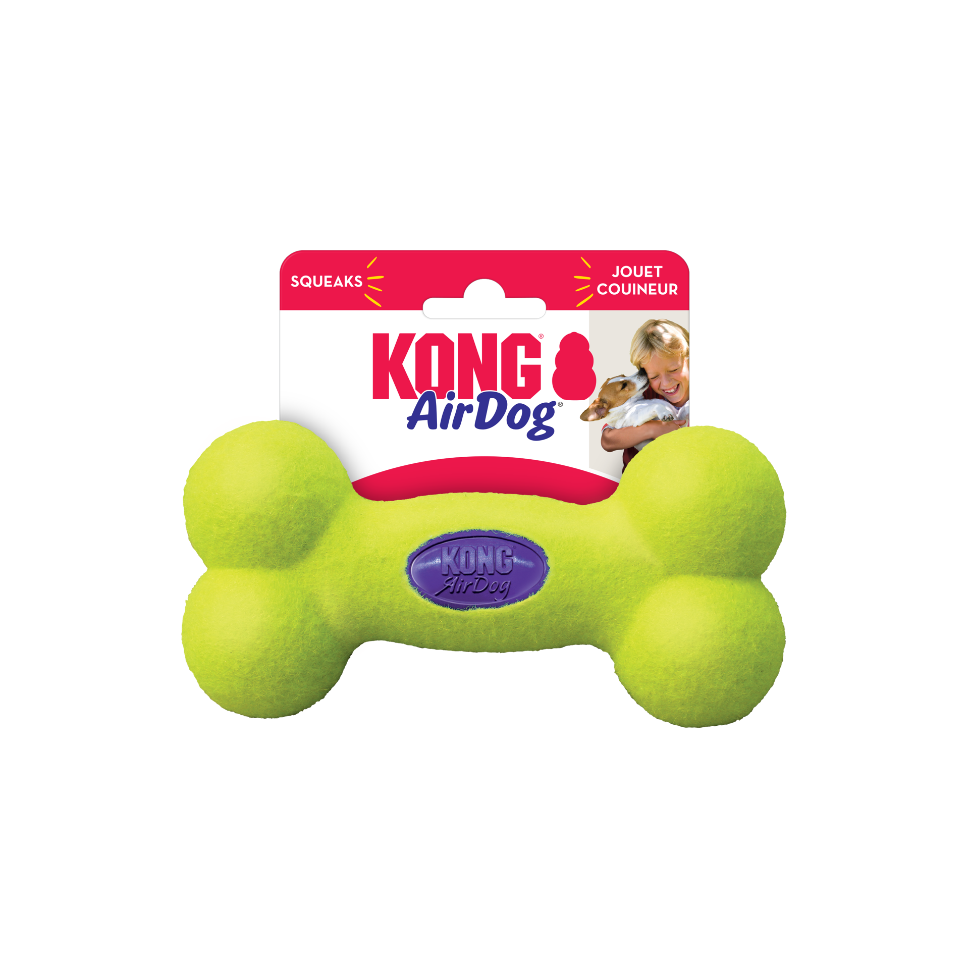 slide 3 of 4, Kong Air Kong Squeaker Bone Medium, 1 ct