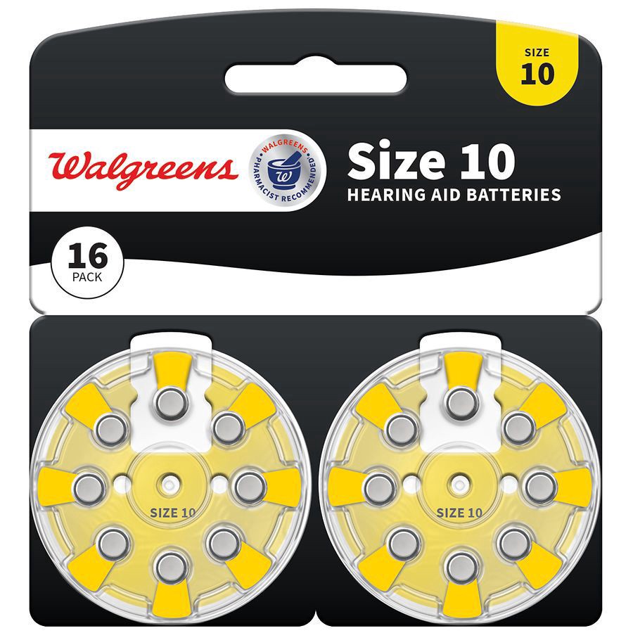 slide 1 of 2, Walgreens Hearing Aid Batteries 10, 16 ct