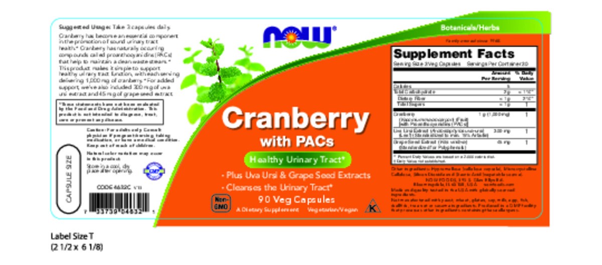 slide 5 of 9, NOW Cranberry with PACs - 90 Veg Capsules, 90 ct