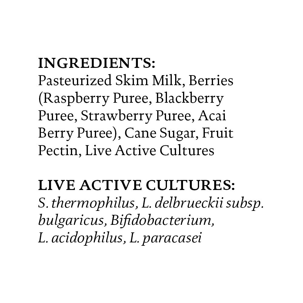 slide 3 of 3, Siggi's Nonfat Acai & Mixed Berries Icelandic-Style Skyr Yogurt - 5.3oz, 