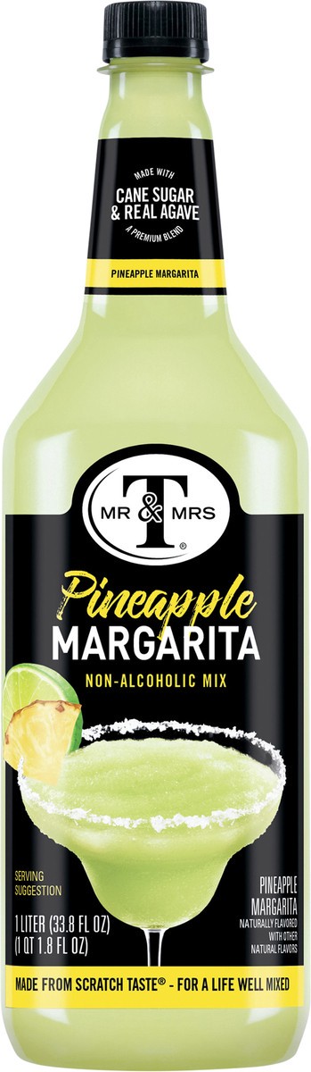 slide 9 of 11, Mr & Mrs T Pineapple Margarita Mix, 1 L bottle, 33.80 fl oz