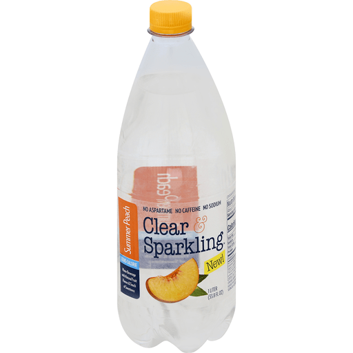slide 2 of 2, Clear & Sparkli Clear Sparkling Water, Zero-Calorie, Summer Peach - 33.8 oz, 33.79 fl oz