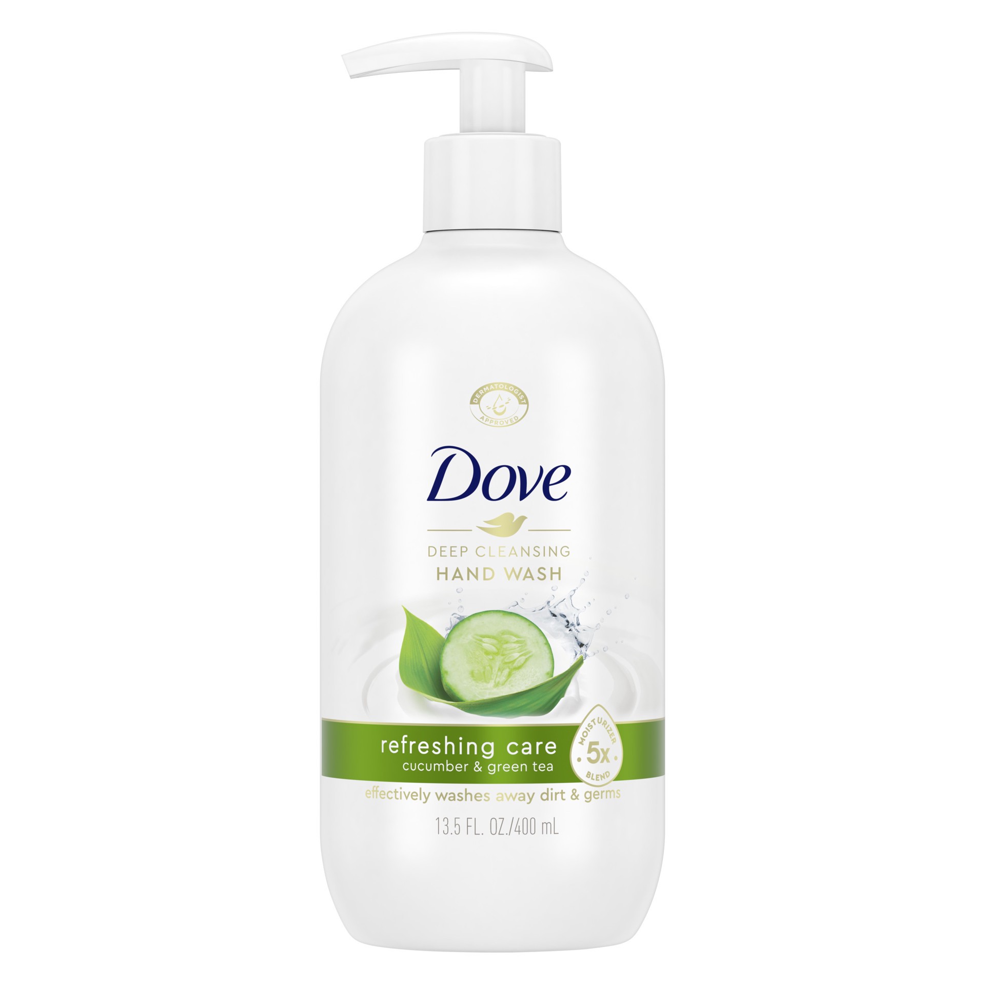 slide 1 of 10, Dove Refreshing Care Cucumber & Green Tea Hand Wash, 13.5 oz, 13.5 oz