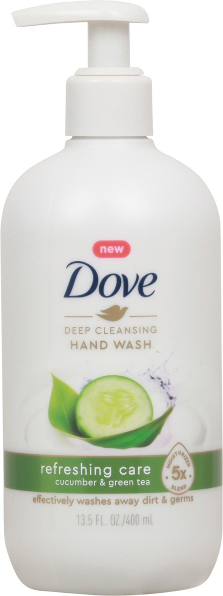 slide 9 of 10, Dove Refreshing Care Cucumber & Green Tea Hand Wash, 13.5 oz, 13.5 oz