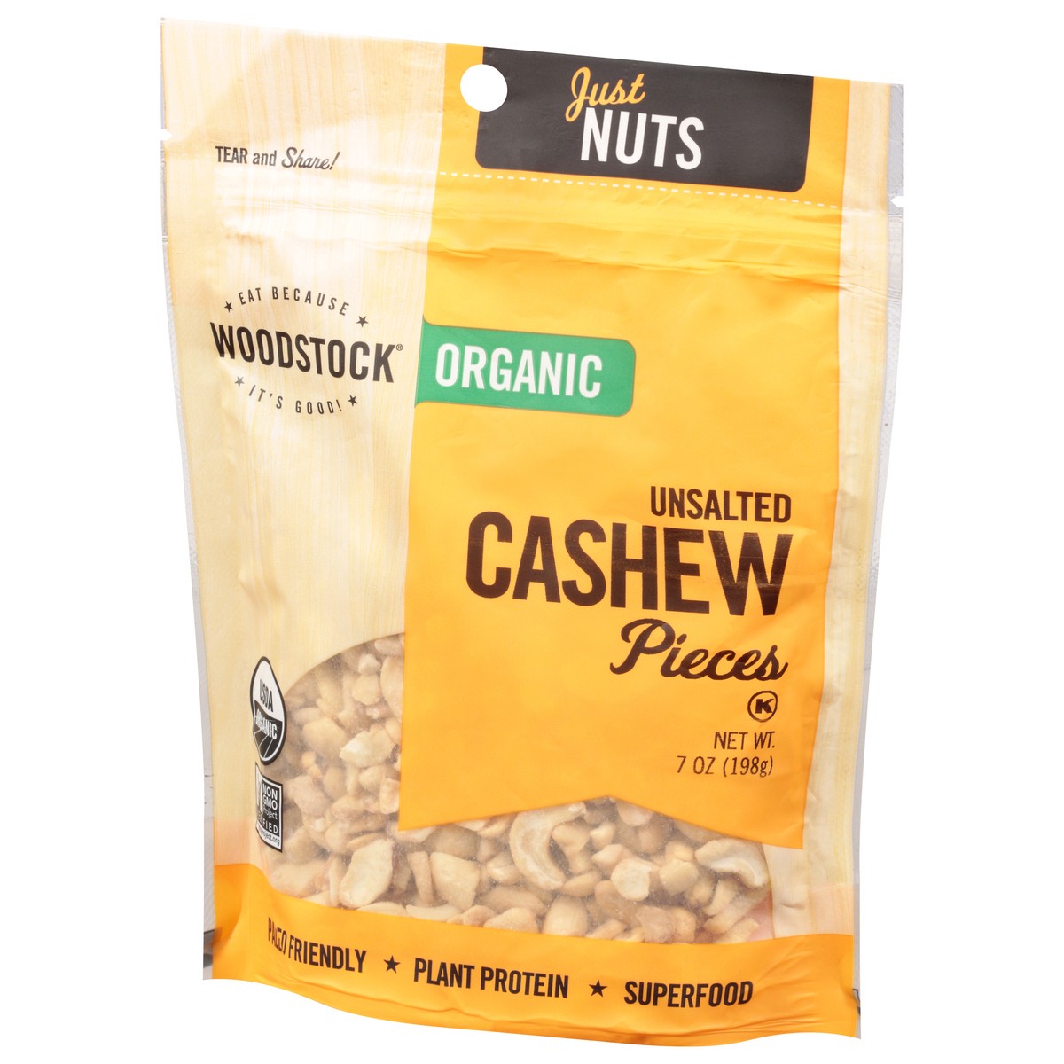 slide 4 of 13, Woodstock Organic Unsalted Cashew Pieces 7 oz, 7 oz