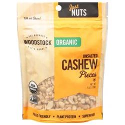 Woodstock Organic Unsalted Cashew Pieces 7 oz