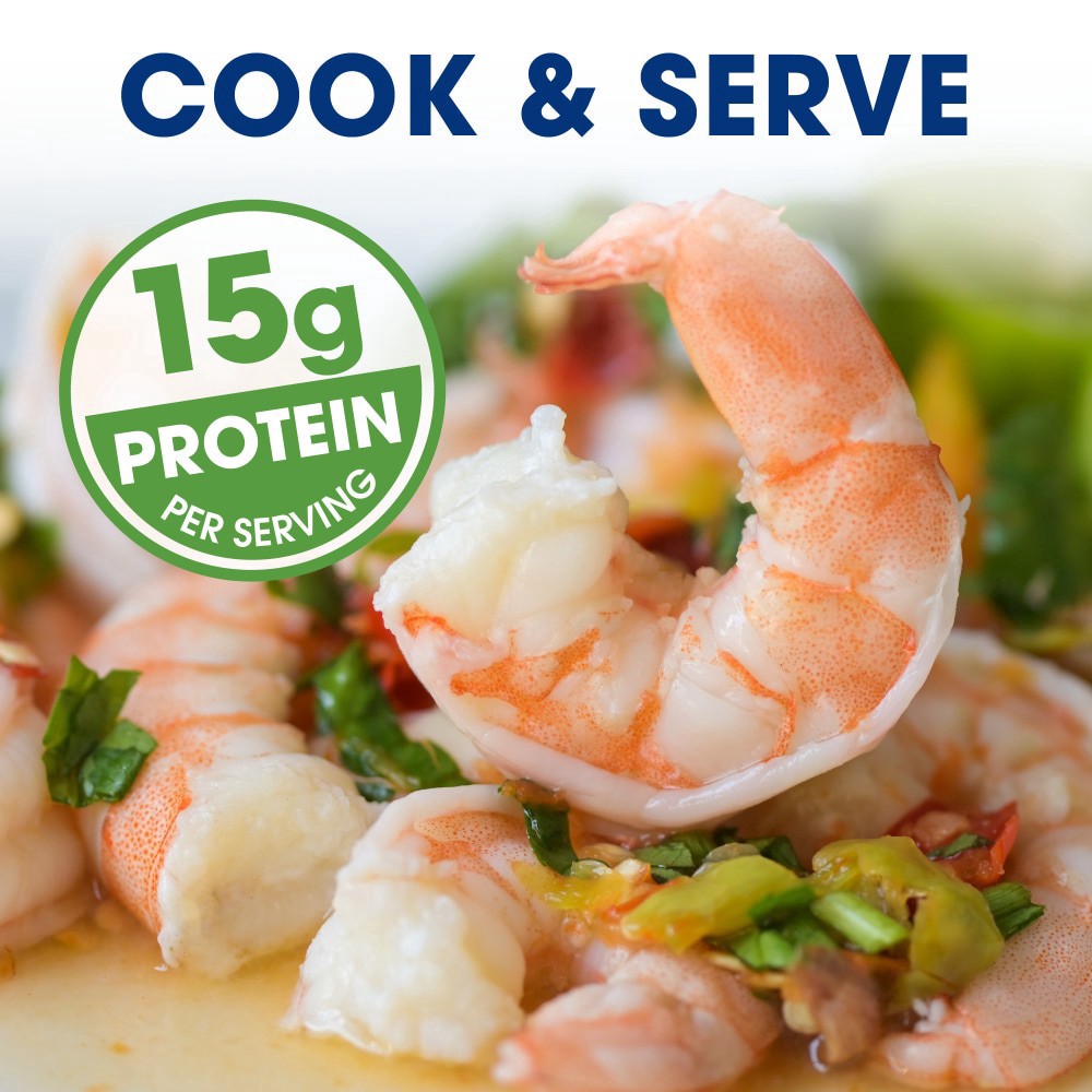 slide 3 of 5, Kroger® Wild Caught Large Raw Gulf Shrimp Peeled & Deveined Tail Off, 12 oz