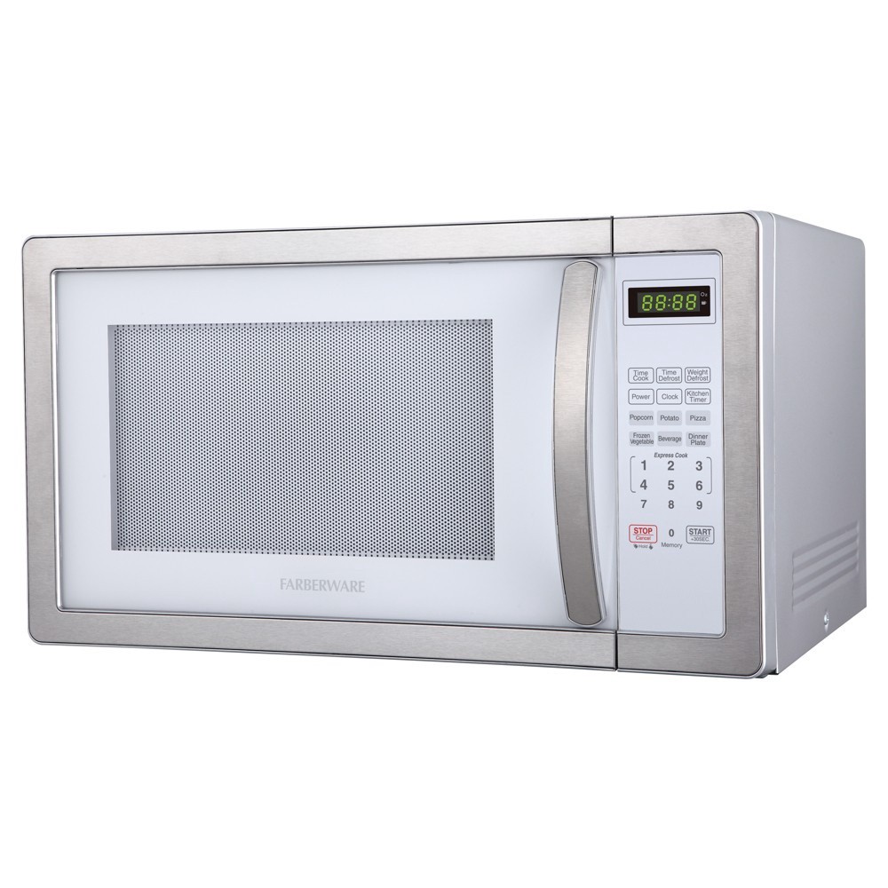 slide 2 of 2, Farberware 1000 Watt Microwave Oven - Stainless Steel, 1 ct