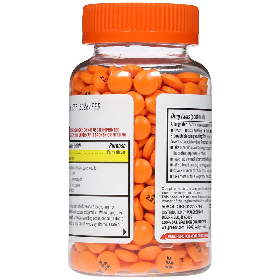 slide 3 of 5, Walgreens Regular Strength Aspirin 325Mg Tablets, 500 ct