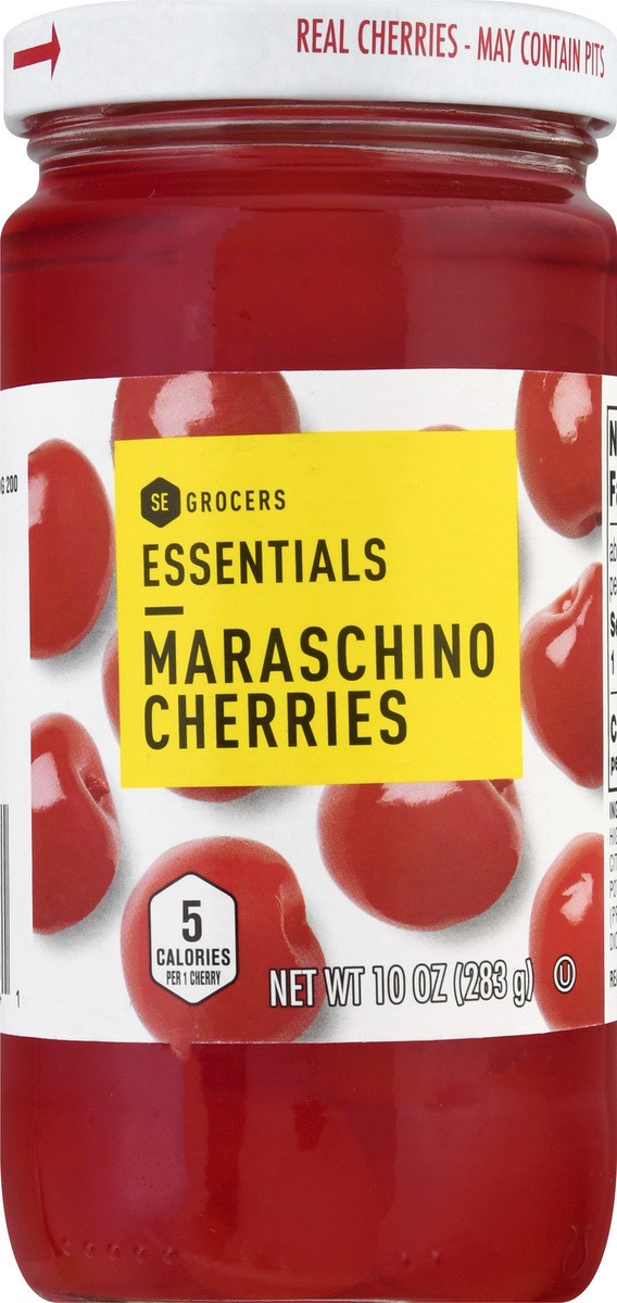 slide 5 of 12, Essentials Maraschino Cherries, 10 oz