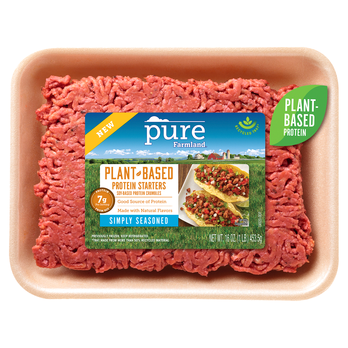 slide 1 of 1, Pure Farmland Simply Seasoned Protein Starters, 16 oz