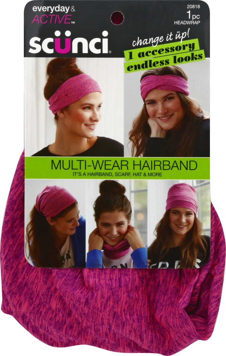 slide 2 of 9, scünci Every & Active Multi-Wear Hairband Headwrap 1 ea, 1 ct