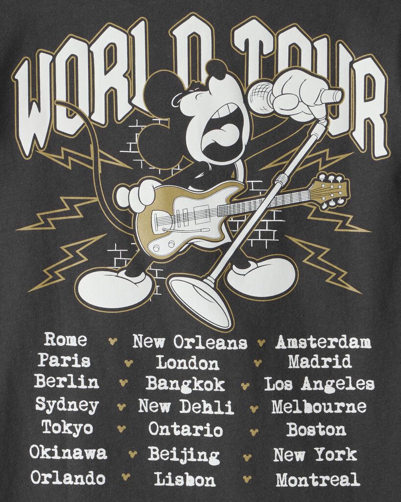 slide 2 of 4, Carter's Carters Kid Disney© Mickey Mouse Short-Sleeve Graphic Tee - Black Black 5, 1 ct