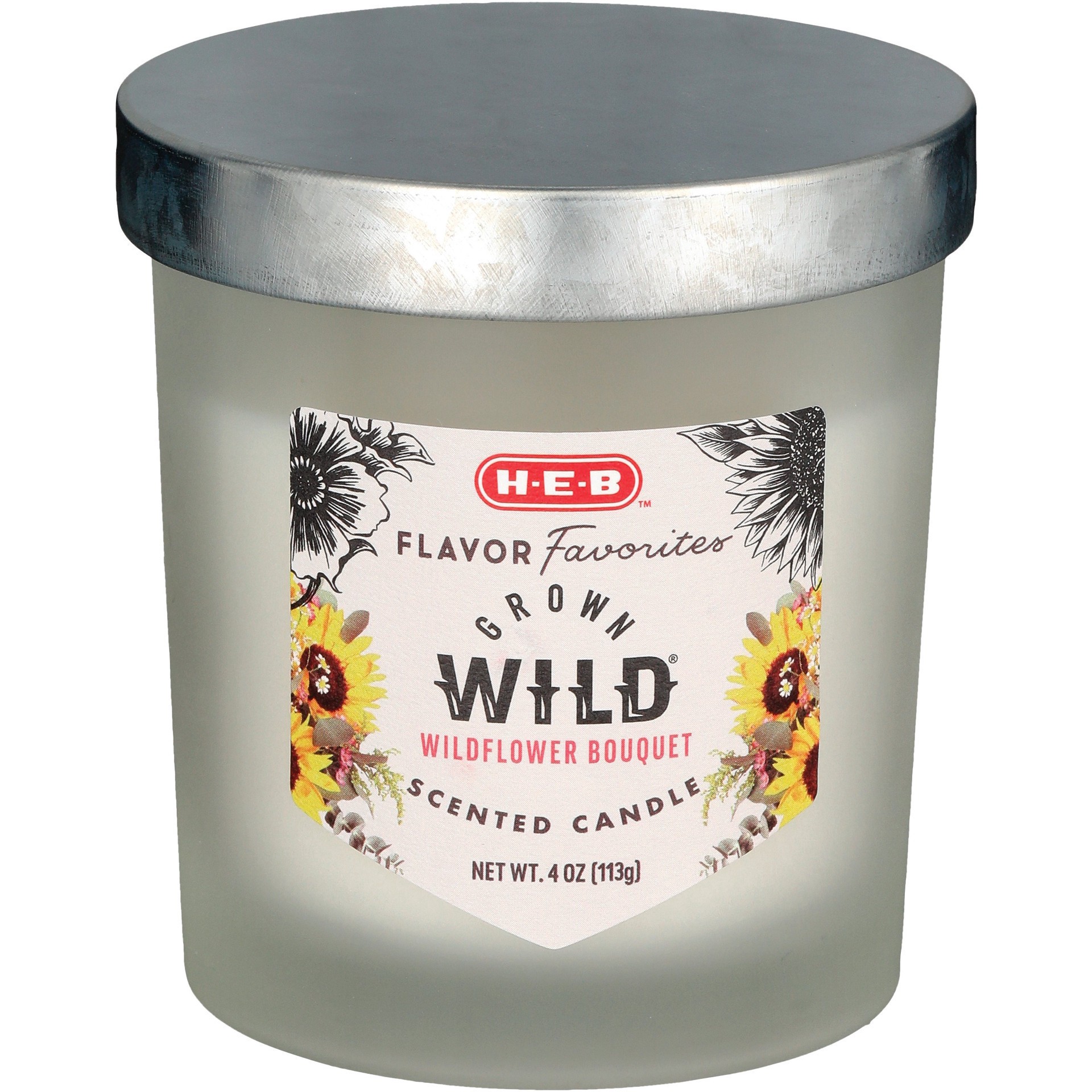 slide 1 of 1, H-E-B Flavor Favorites Blooms Grown Wild - Wildflower Bouquet Scented Candle, 4 oz