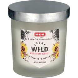 H-E-B Flavor Favorites Blooms Grown Wild - Wildflower Bouquet Scented Candle