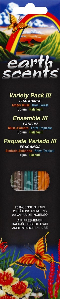 slide 1 of 2, Earth Scents Incense Sticks 20 ea, 20 ct