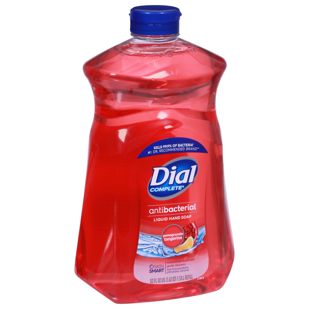 slide 6 of 9, Dial Complete Antibacterial Liquid Refill Pomegranate Tangerine Hand Soap 52 fl oz, 52 fl oz