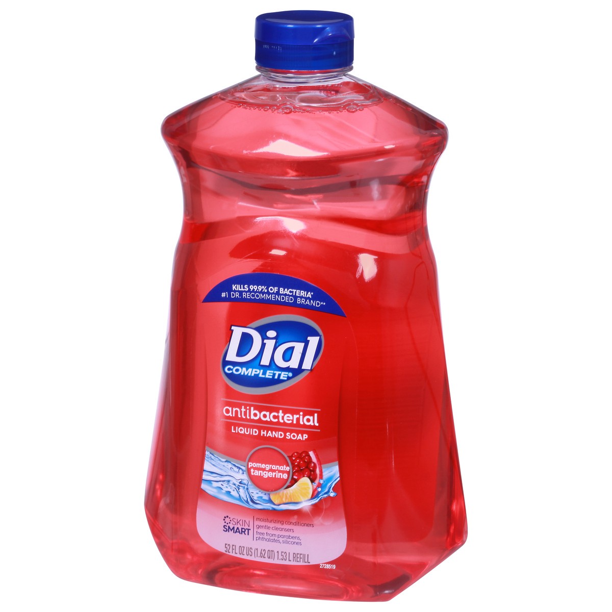 slide 3 of 9, Dial Complete Antibacterial Liquid Refill Pomegranate Tangerine Hand Soap 52 fl oz, 52 fl oz