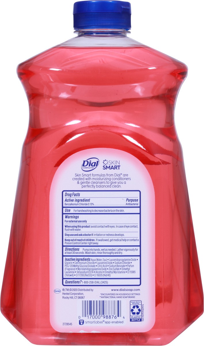 slide 8 of 9, Dial Complete Antibacterial Liquid Refill Pomegranate Tangerine Hand Soap 52 fl oz, 52 fl oz