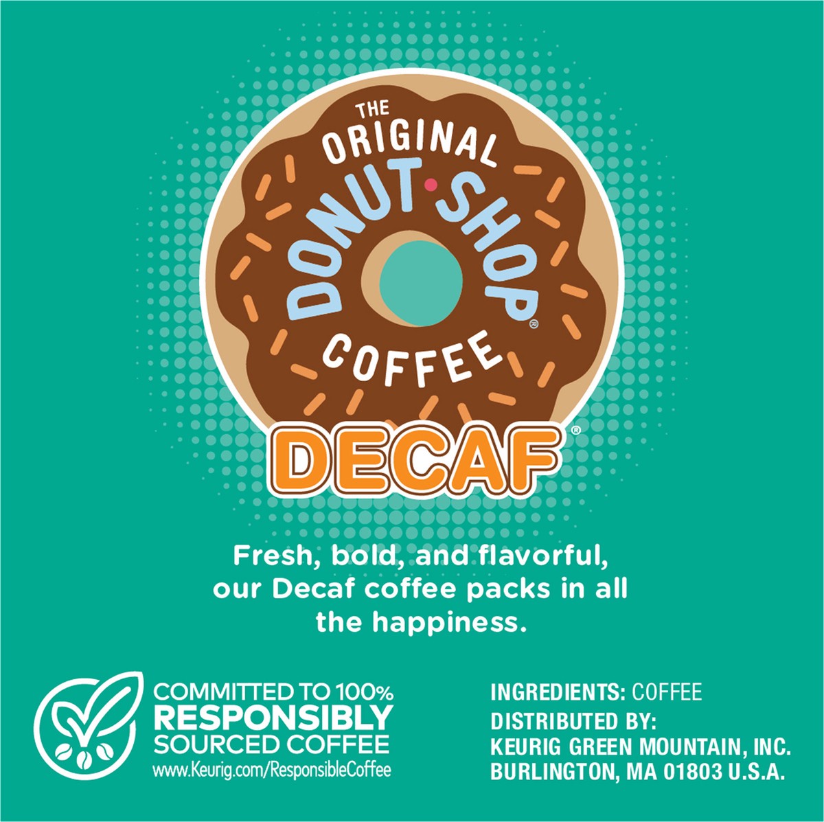 slide 2 of 10, The Original Donut Shop Decaf Keurig Single-Serve K-Cup Pods, Medium Roast Coffee- 10 ct, 10 ct