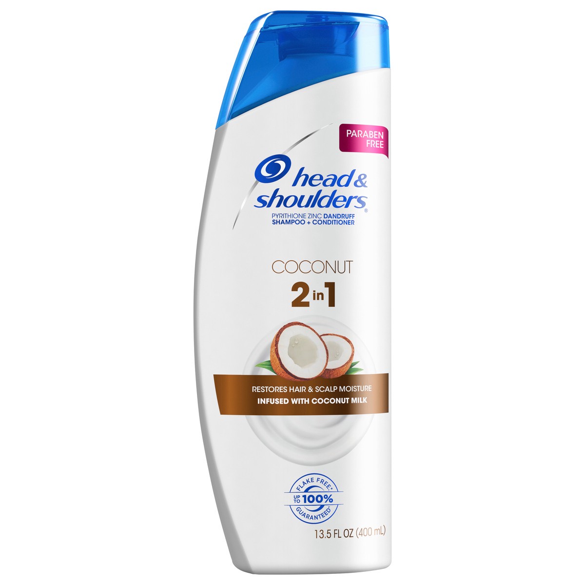 slide 1 of 1, Head & Shoulders Coconut Daily-Use Anti-Dandruff Paraben Free 2 In 1 Shampoo and Conditioner, 13.5 fl oz, 13.5 fl oz