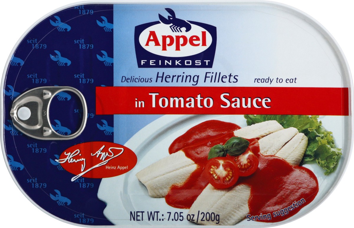 slide 4 of 13, Appel in Tomato Sauce Herring Fillets 7.05 oz, 7.05 oz