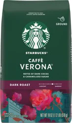 Starbucks Ground Coffee, Dark Roast Hot or Iced Coffee, Caffè Verona, 18 oz