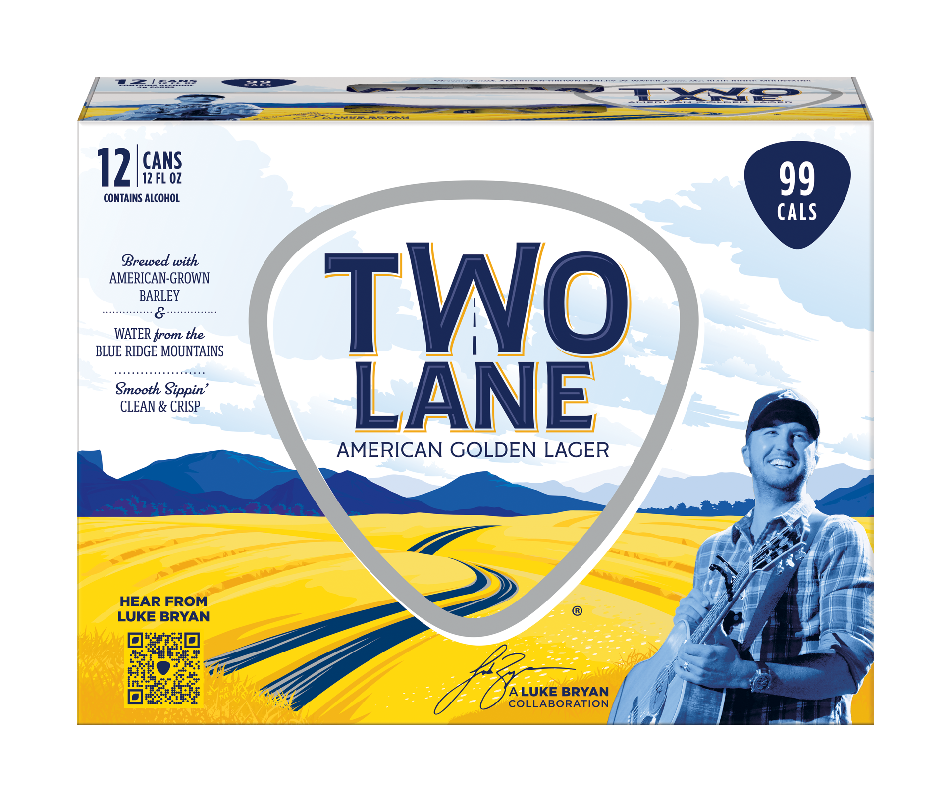 slide 1 of 28, Two Lane American Golden Lager Craft Beer, 12 pk 12 fl oz Cans, 4.2% ABV, 12 ct; 12 fl oz