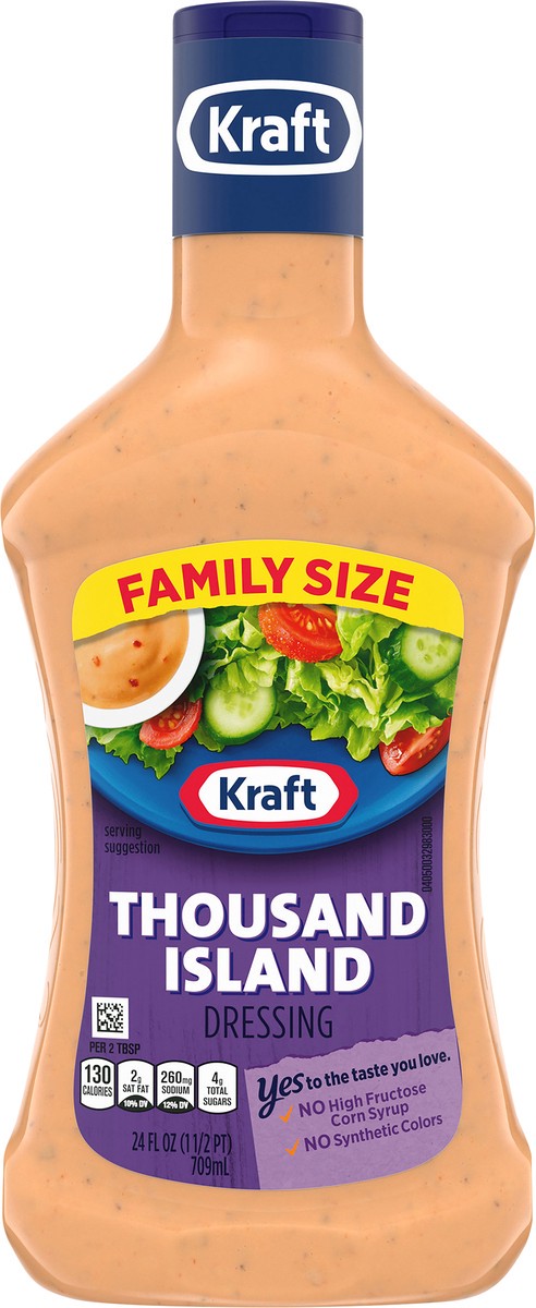 slide 6 of 9, Kraft Thousand Island Salad Dressing Family Size, 24 fl oz Bottle, 24 fl oz