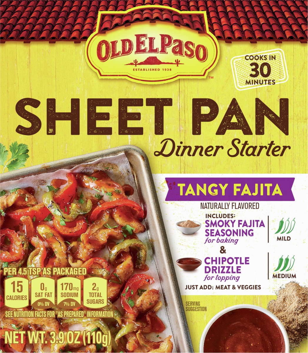 slide 9 of 11, Old El Paso Tangy Fajita Sheet Pan Dinner Starter, 3.9 OZ, 3.9 oz