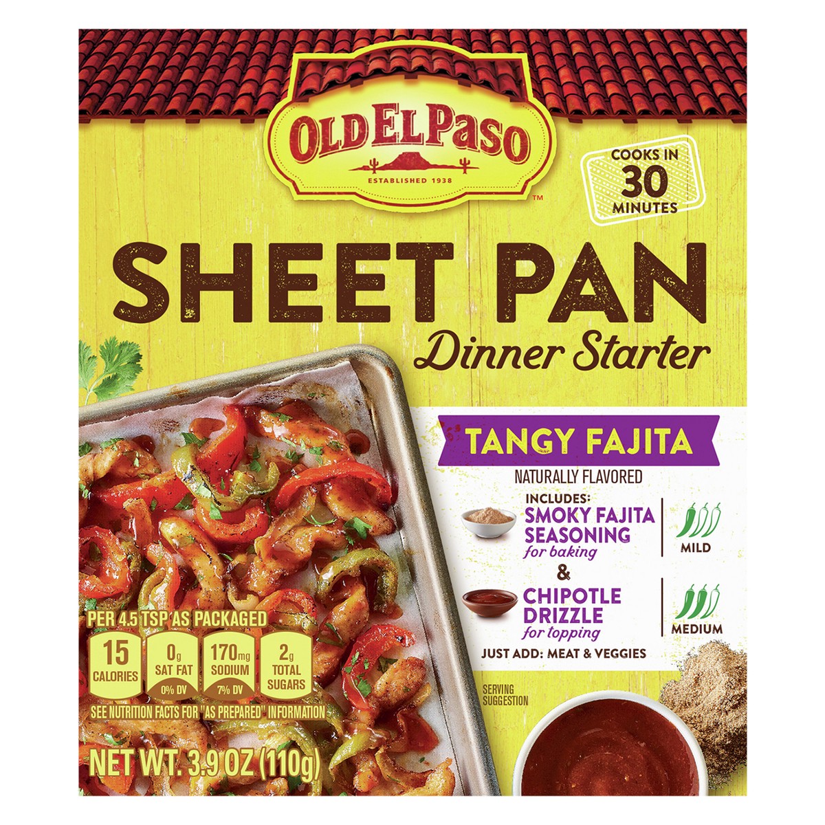 slide 11 of 11, Old El Paso Tangy Fajita Sheet Pan Dinner Starter, 3.9 OZ, 3.9 oz