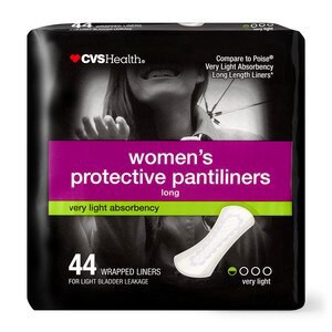 slide 1 of 1, Cvs Health Very Light Absorbency Protective Pantiliners, Long, 44 Ct, 1 ct