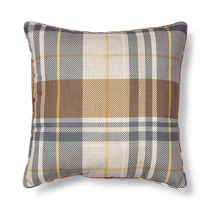 slide 1 of 2, Bee & Willow Home Bee & Willow Bram Plaid Indoor/Outdoor Square Throw Pillow - Neutral, 1 ct