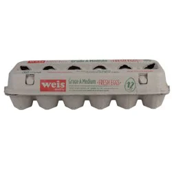Weis Quality Grade A Medium White Eggs