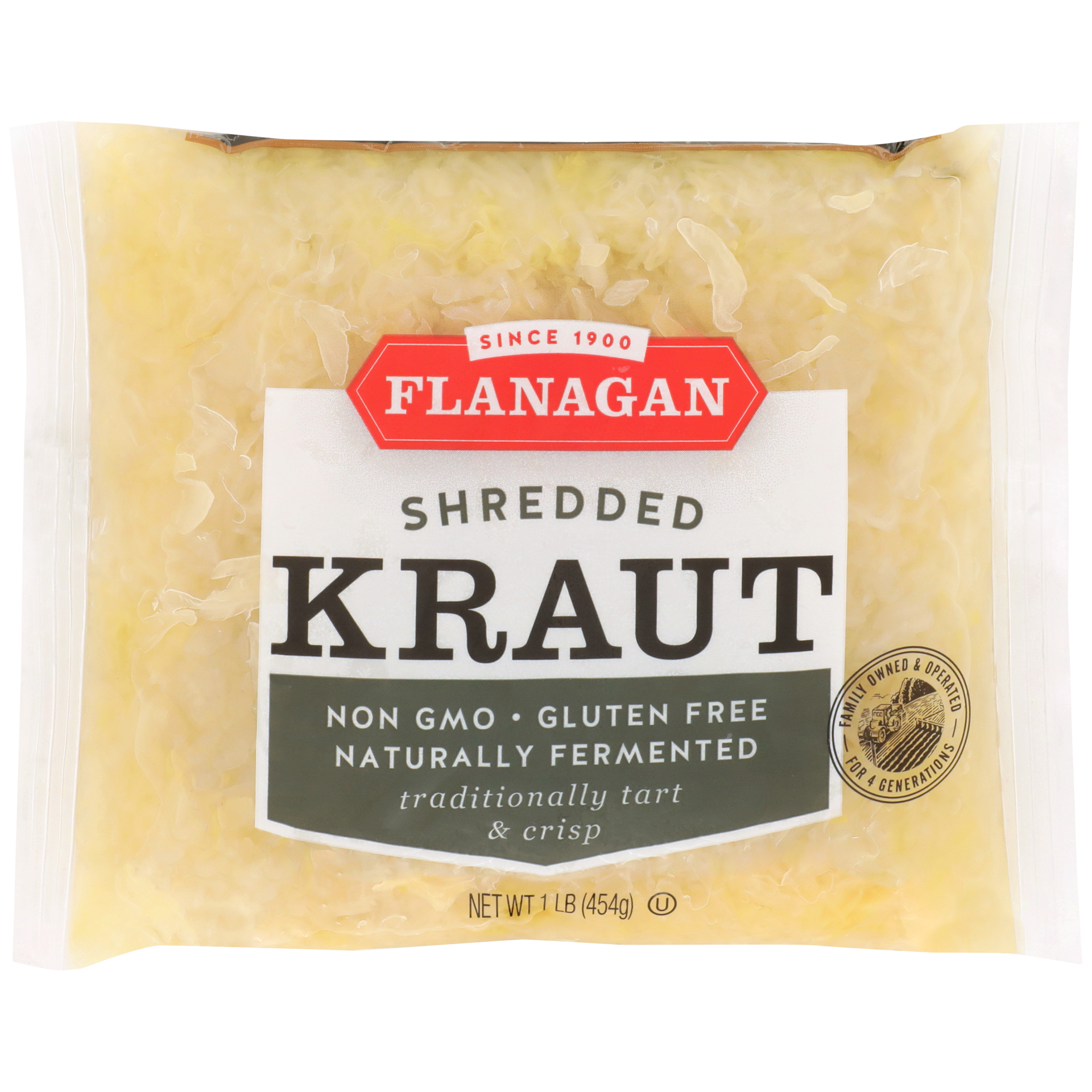 slide 1 of 3, Flanagan Silver Floss Barrell Cured Krrrrisp Sauerkraut, 16 oz